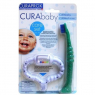 Стимулятор для прорезывания зубов + щетка Curaprox Curababy голубой