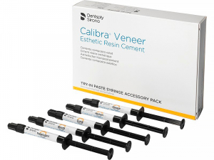 Calibra Venner, Набор 5 шприцов (Калибра Винир Dentsply) Высокоэластичный композитный цемент
