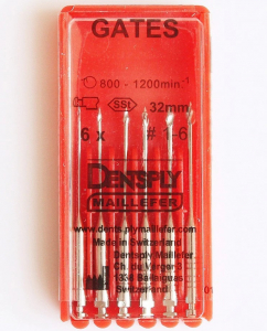 GATES MAILLEFER, 32 мм (Dentsply) Сверла корневые, 6 шт
