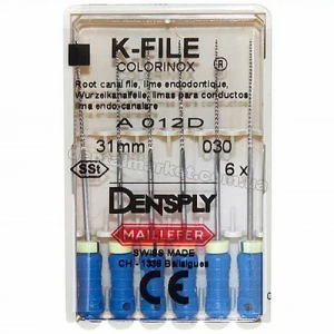 K-File Colorinox, 31 мм (Dentsply) Ручные дрильборы (копия)